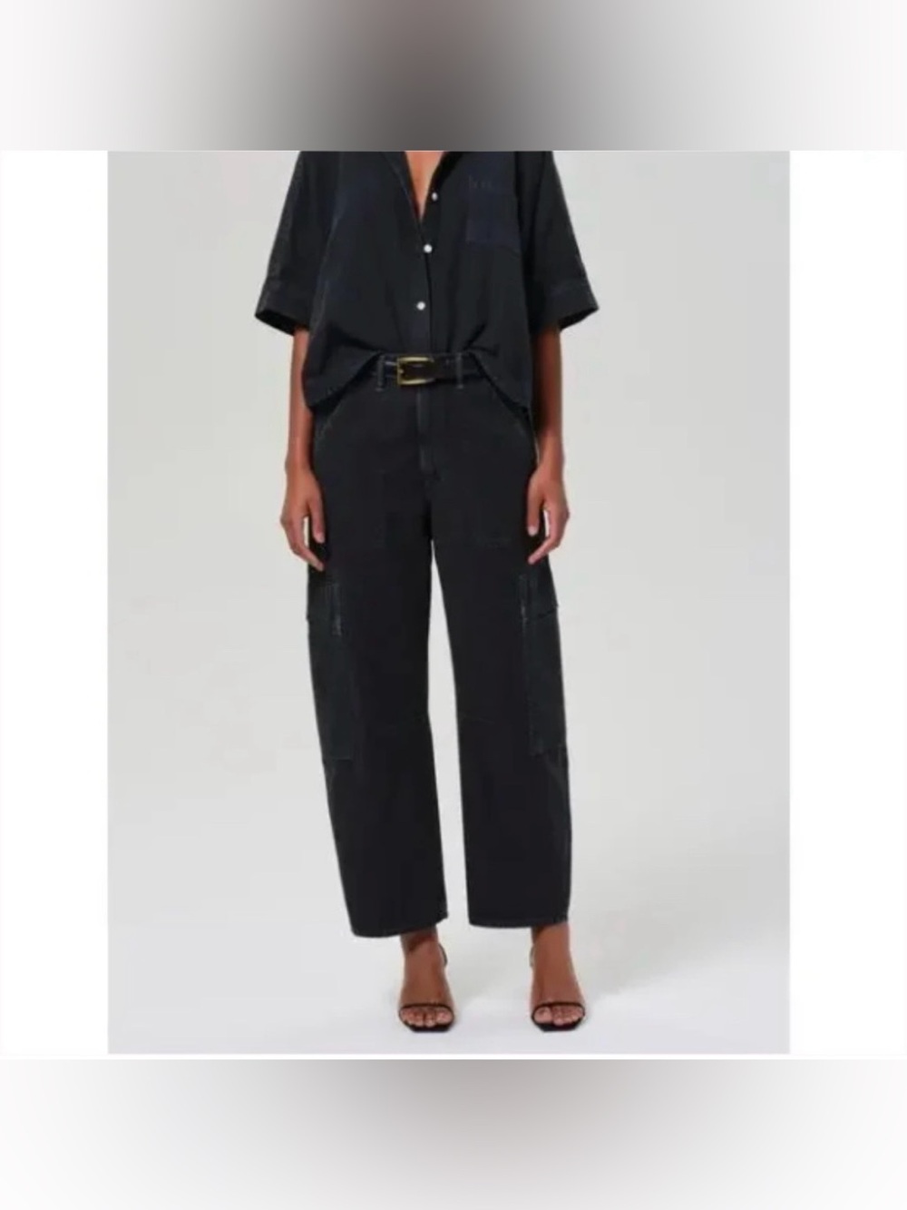 Citizens of Humanity Marcelle Low Slung Easy Leg Cargo Pants Sz. 28 black NWT